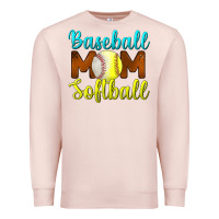 Pale Pink baseball mom softball Premium Sweatshirt - BundleAndBundleShop