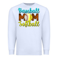 White baseball mom softball Premium Sweatshirt - BundleAndBundleShop