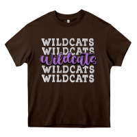Chocolate Brown wildcats football Heavy Core Tee - MaliasSmallBusiness