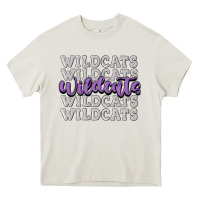 Cream wildcats football Heavy Core Tee - MaliasSmallBusiness