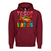 Burgundy tacos before vatos olivia Zipper Hoodie - OliviaCreatesArt