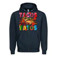 Navy tacos before vatos olivia Zipper Hoodie - OliviaCreatesArt
