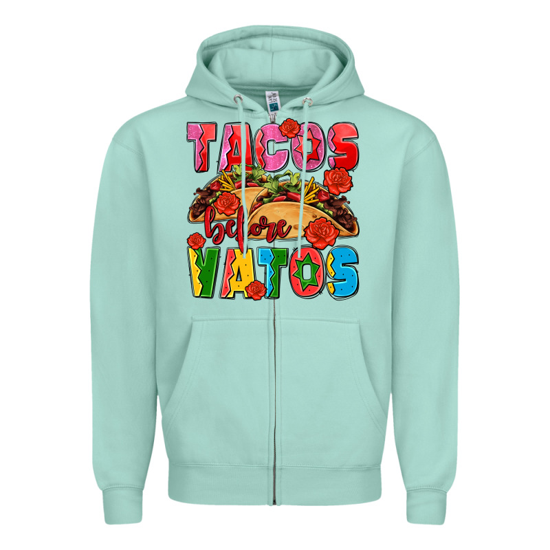 Tacos Before Vatos Olivia Zipper Hoodie by OliviaCreatesArt | Teevron