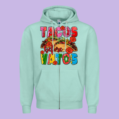 Tacos Before Vatos Olivia Zipper Hoodie Designed By Oliviacreatesart