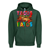 Sports Green tacos before vatos olivia Zipper Hoodie - OliviaCreatesArt