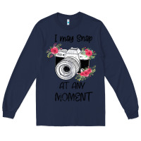 Navy I May Snap At Any Moment Long Sleeve Tee - Bettercallsaul