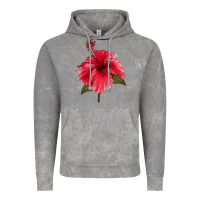 Cloud Rock Puerto Rican Hibiscus Flower Vintage Hoodie - LillyAllenDesigns