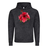 Vintage Black Puerto Rican Hibiscus Flower Vintage Hoodie - LillyAllenDesigns