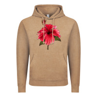 Vintage Coffee Puerto Rican Hibiscus Flower Vintage Hoodie - LillyAllenDesigns