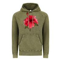 Vintage Olive Puerto Rican Hibiscus Flower Vintage Hoodie - LillyAllenDesigns