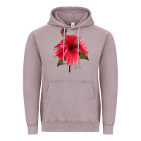 Vintage Zinc Puerto Rican Hibiscus Flower Vintage Hoodie - LillyAllenDesigns