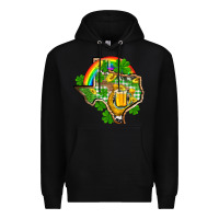 Black Texas St. Patrick's Day Premium Hoodie - OliviaCreatesArt