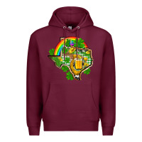 Burgundy Texas St. Patrick's Day Premium Hoodie - OliviaCreatesArt