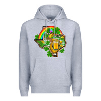 Heather Grey Texas St. Patrick's Day Premium Hoodie - OliviaCreatesArt