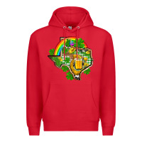 Red Texas St. Patrick's Day Premium Hoodie - OliviaCreatesArt