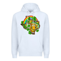 White Texas St. Patrick's Day Premium Hoodie - OliviaCreatesArt