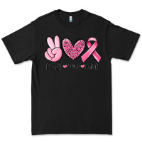 Black peace love cure breast cancer Premium Tee - MaliasSmallBusiness