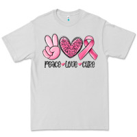 Dove Grey peace love cure breast cancer Premium Tee - MaliasSmallBusiness