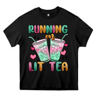 Black running on lit tea Heavy Core Tee - MaliasSmallBusiness