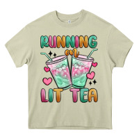 Mossy running on lit tea Heavy Core Tee - MaliasSmallBusiness