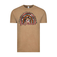 Vintage Coffee girl mama western leopard rainbow Vintage Tee - JahusDesignShop