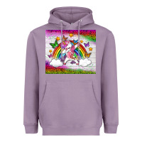 Lavender LGBTQ Dabbbing Unicorn And Rainbow Tumbler Heavyweight Hoodie - BundleAndBundleShop