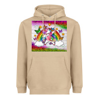 Mushroom LGBTQ Dabbbing Unicorn And Rainbow Tumbler Heavyweight Hoodie - BundleAndBundleShop