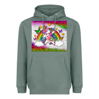 Sage LGBTQ Dabbbing Unicorn And Rainbow Tumbler Heavyweight Hoodie - BundleAndBundleShop