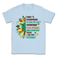 Dusty Blue inspirational flower and quote design Classic Tee - LillyAllenDesigns