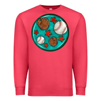 Cardinal baseball with sunflower round earrings Premium Sweatshirt - BundleAndBundleShop