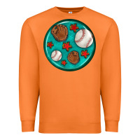 Carrot baseball with sunflower round earrings Premium Sweatshirt - BundleAndBundleShop