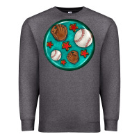 Charcoal Heather baseball with sunflower round earrings Premium Sweatshirt - BundleAndBundleShop
