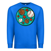 True Royal baseball with sunflower round earrings Premium Sweatshirt - BundleAndBundleShop