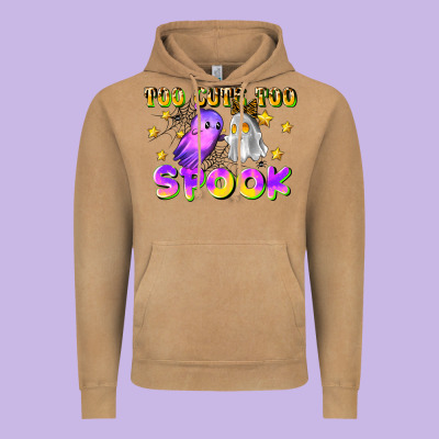 Too Cute Too Spook Vintage Hoodie Designed By Lillyallendesigns