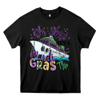 Black oh ship it's a mardi gras trip Heavy Core Tee - MaliasSmallBusiness