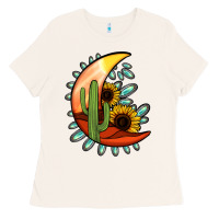 Bone turquoise desert moon Ladies Tee - Jasminsmagicworld