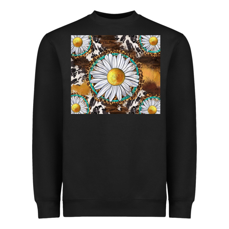 Western Daisy And Cowhide Tumbler Tbs Heavyweight Sweatshirt by TumblerDesignByShophia | Teevron