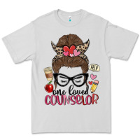 Dove Grey messy bun one loved counselor Premium Tee - MaliasSmallBusiness