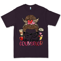 Plum messy bun one loved counselor Premium Tee - MaliasSmallBusiness
