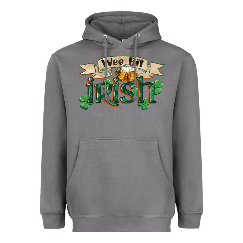 Wee Bit Irish St Patrick's Day Heavyweight Hoodie by FaDigitalArtStudio | Teevron