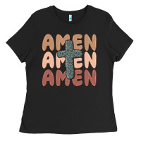 Black amen Ladies Tee - MaliasSmallBusiness