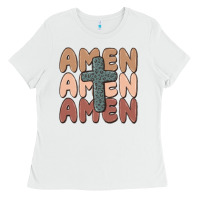 White amen Ladies Tee - MaliasSmallBusiness