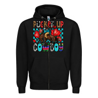 Black pucker up cowboy olivia Zipper Hoodie - OliviaCreatesArt