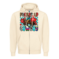 Sandshell pucker up cowboy olivia Zipper Hoodie - OliviaCreatesArt