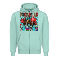 Seafoam pucker up cowboy olivia Zipper Hoodie - OliviaCreatesArt
