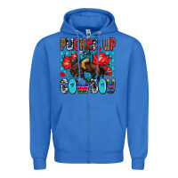 True Royal pucker up cowboy olivia Zipper Hoodie - OliviaCreatesArt