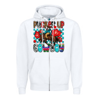 White pucker up cowboy olivia Zipper Hoodie - OliviaCreatesArt
