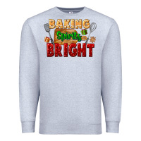 Heather Grey baking spirits bright Premium Sweatshirt - FaDigitalArtStudio