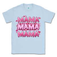 Dusty Blue mama mama mama valentine's day Classic Tee - LillyAllenDesigns