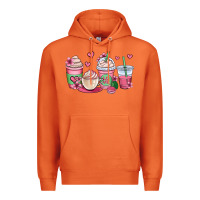 Carrot valentines day coffee cups Premium Hoodie - OliviaCreatesArt